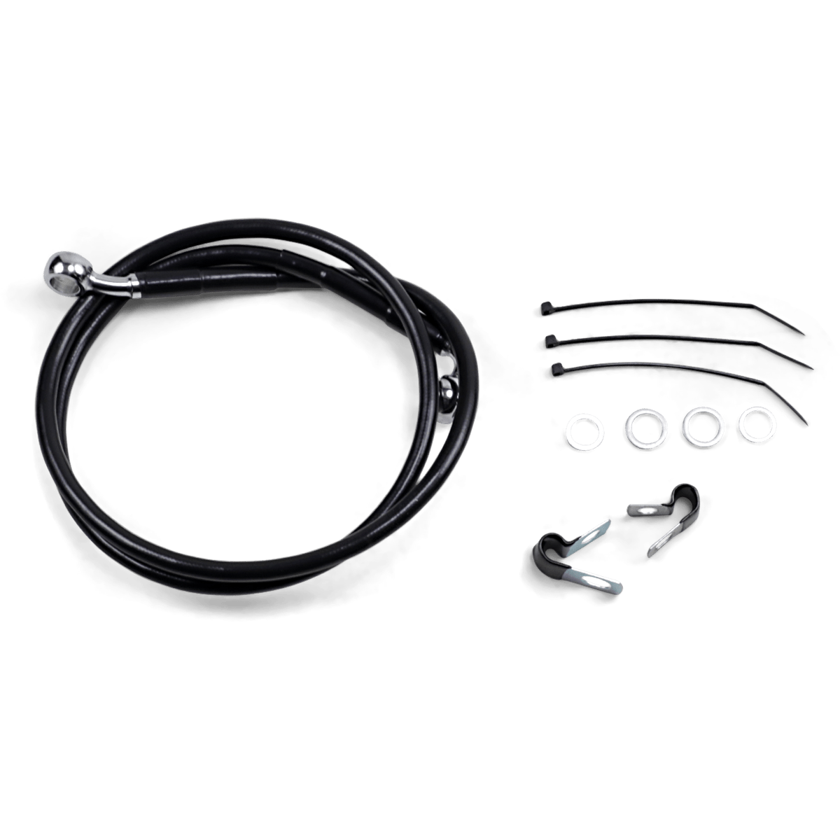 DRAG SPECIALTIES Brake Line Front Black +2" FXD '00-'05