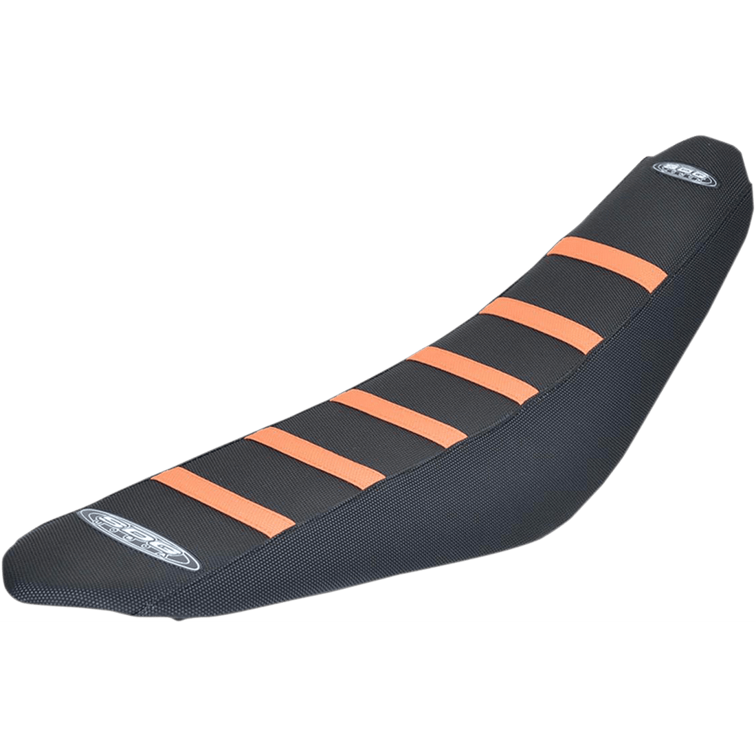 SDG 6-Ribbed Seat Cover Orange Ribs/Black Top/Black Sides