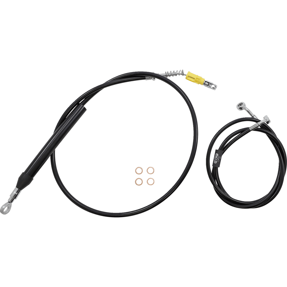 LA CHOPPERS Handlebar Cable/Brake Line Kit Quick Connect Complete 18" 20" Handlebars Black Vinyl LA8156KT219B