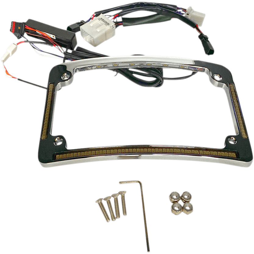 CUSTOM DYNAMICS All in One License Plate Frame Chrome TF05HDC