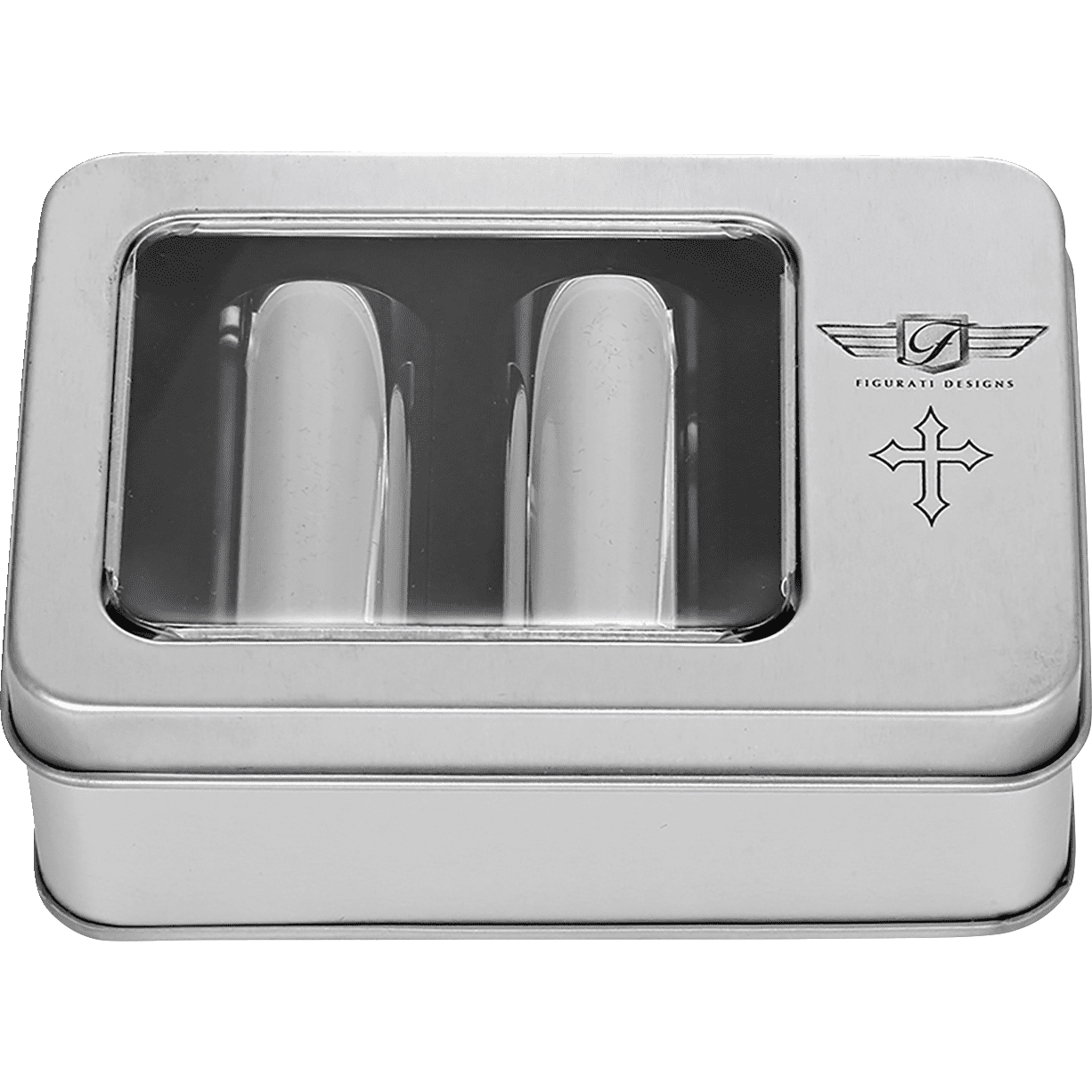 FIGURATI DESIGNS Docking Hardware Covers Cross Long Stainless Steel FD41DC2545SS