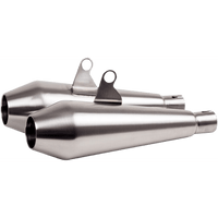 BRITISH CUSTOMS Shorty Predator Pro™ Mufflers Brushed BC902112BR