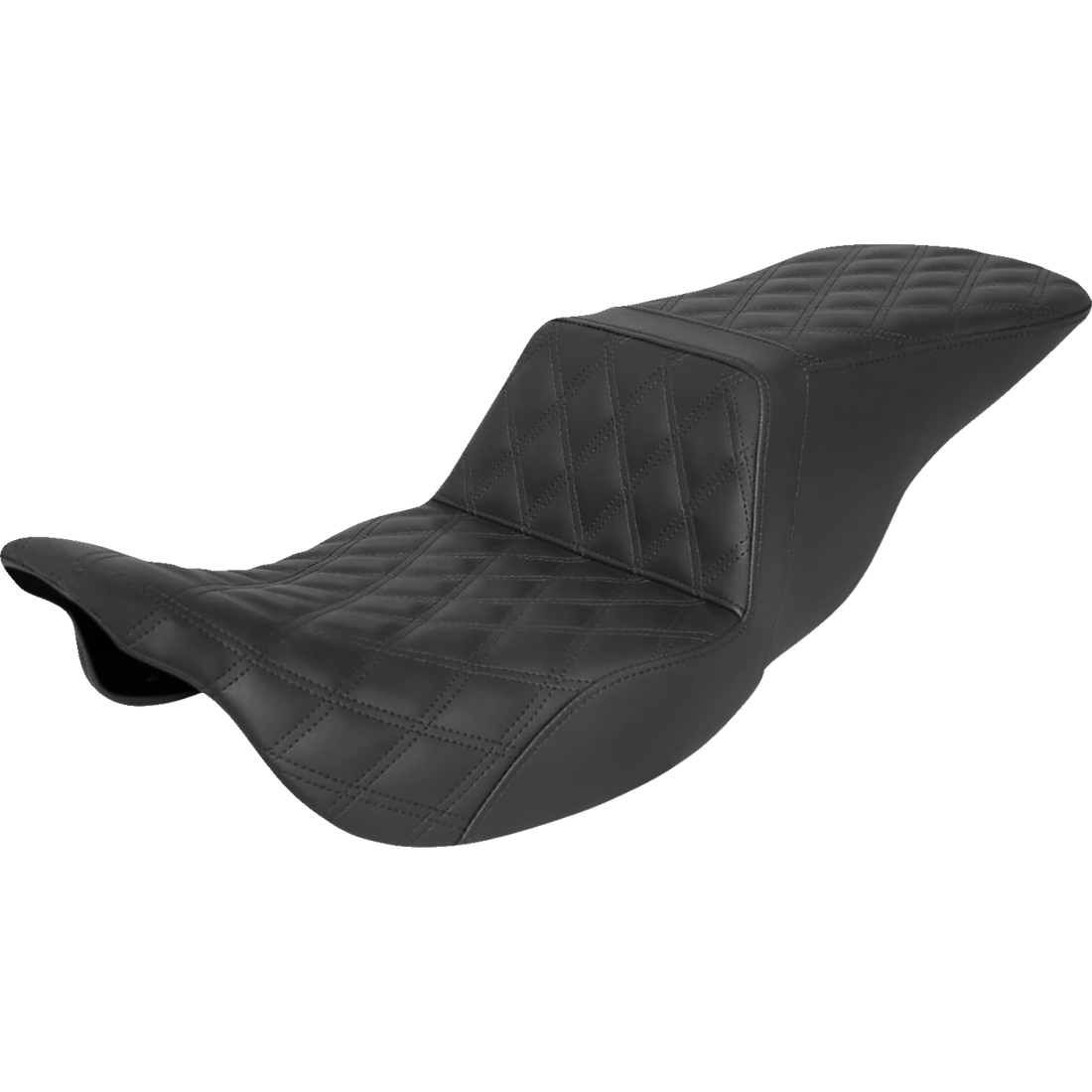 SADDLEMEN Tour Step-Up Seat Full Lattice Stitch Black FL '08-'22 80807B195