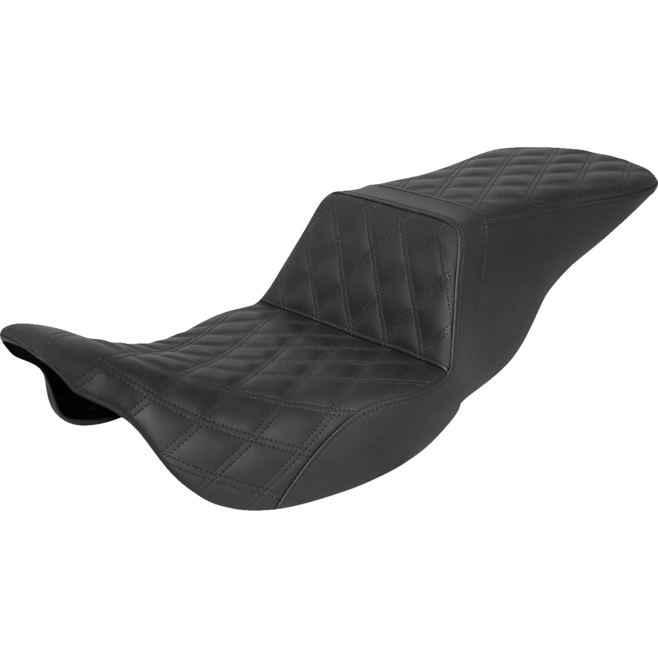 SADDLEMEN Tour Step-Up Seat Full Lattice Stitch Black FL '08-'22 80807B195