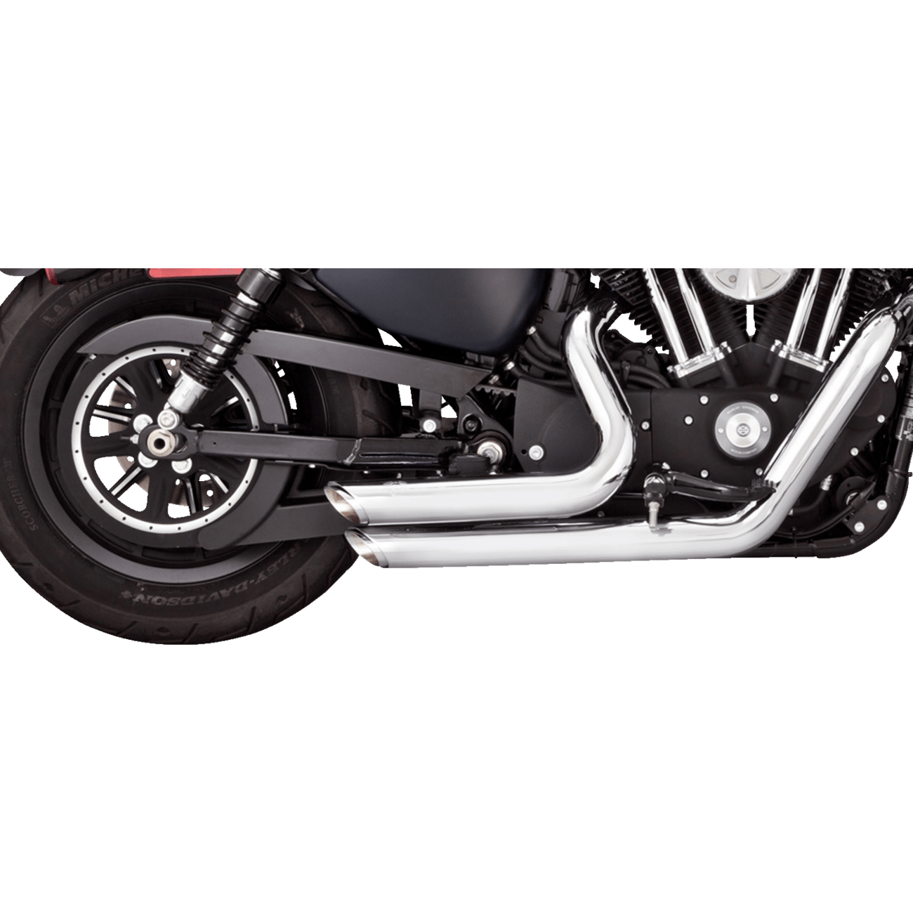 VANCE & HINES Shortshots Staggered Exhaust System Chrome 17329