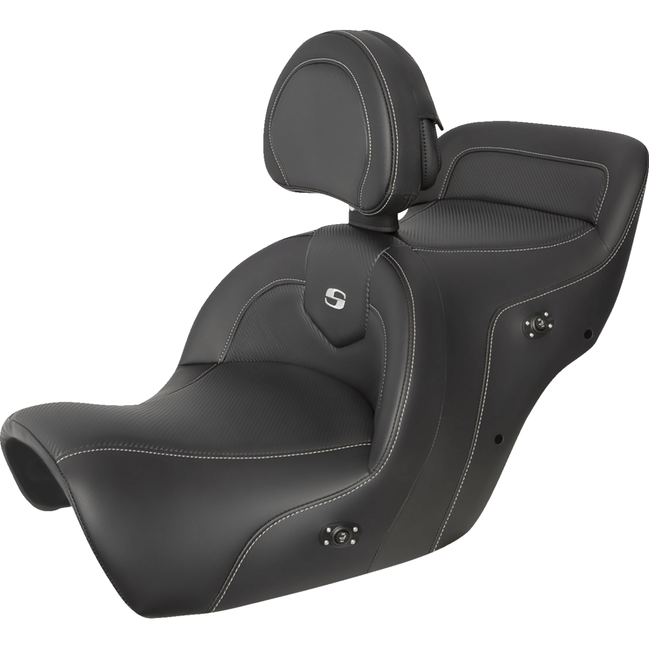 SADDLEMEN Heated Roadsofa™ Seat Carbon Fiber Includes Backrest Black H8807185BRHCT