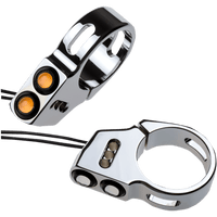 JOKER MACHINE Rat Eye LED Turn Signals 49 mm Chrome 052003C