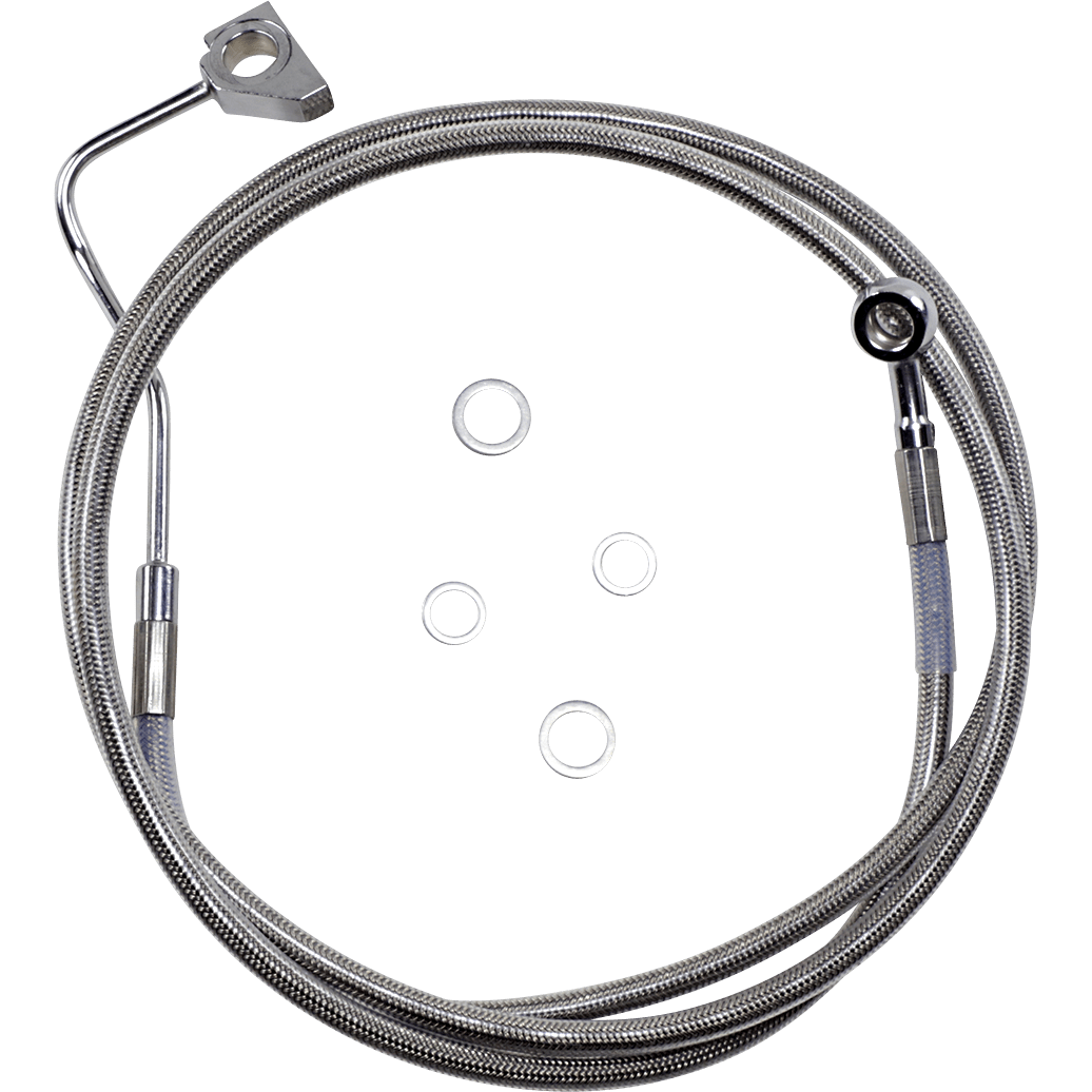 DRAG SPECIALTIES Brake Line +4" Stainless Steel ABS