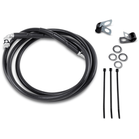 DRAG SPECIALTIES Brake Line Front Black +6"