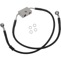 DRAG SPECIALTIES Brake Line Front +2" Black XL