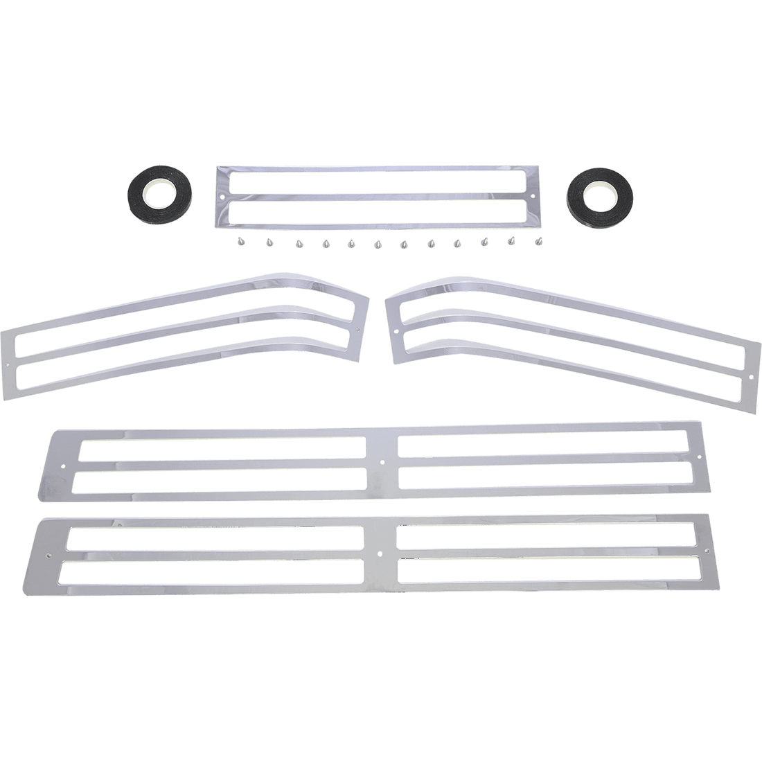 PARTS UNLIMITED Saddlebag Lens Grille Set Chrome GL1500