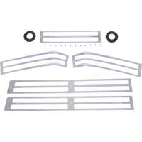 PARTS UNLIMITED Saddlebag Lens Grille Set Chrome GL1500