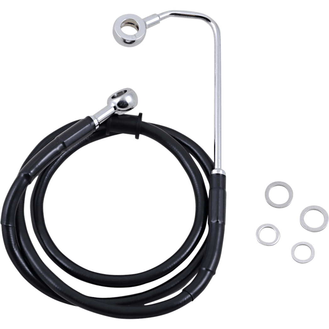 DRAG SPECIALTIES Brake Line +6" Black '15-'17 Softail