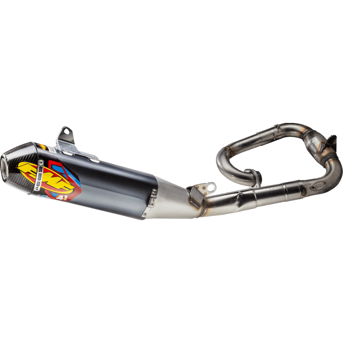 FMF Factory 4.1 RCT Exhaust System Aluminum Stainless Steel Header Carbon Fiber End Cap 044477