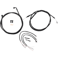 LA CHOPPERS Handlebar Cable/Brake Line Kit Complete 12" 14" Handlebars Midnight