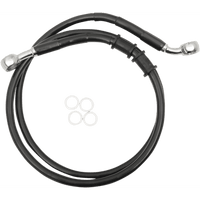 DRAG SPECIALTIES Brake Line Front +4" Black XL