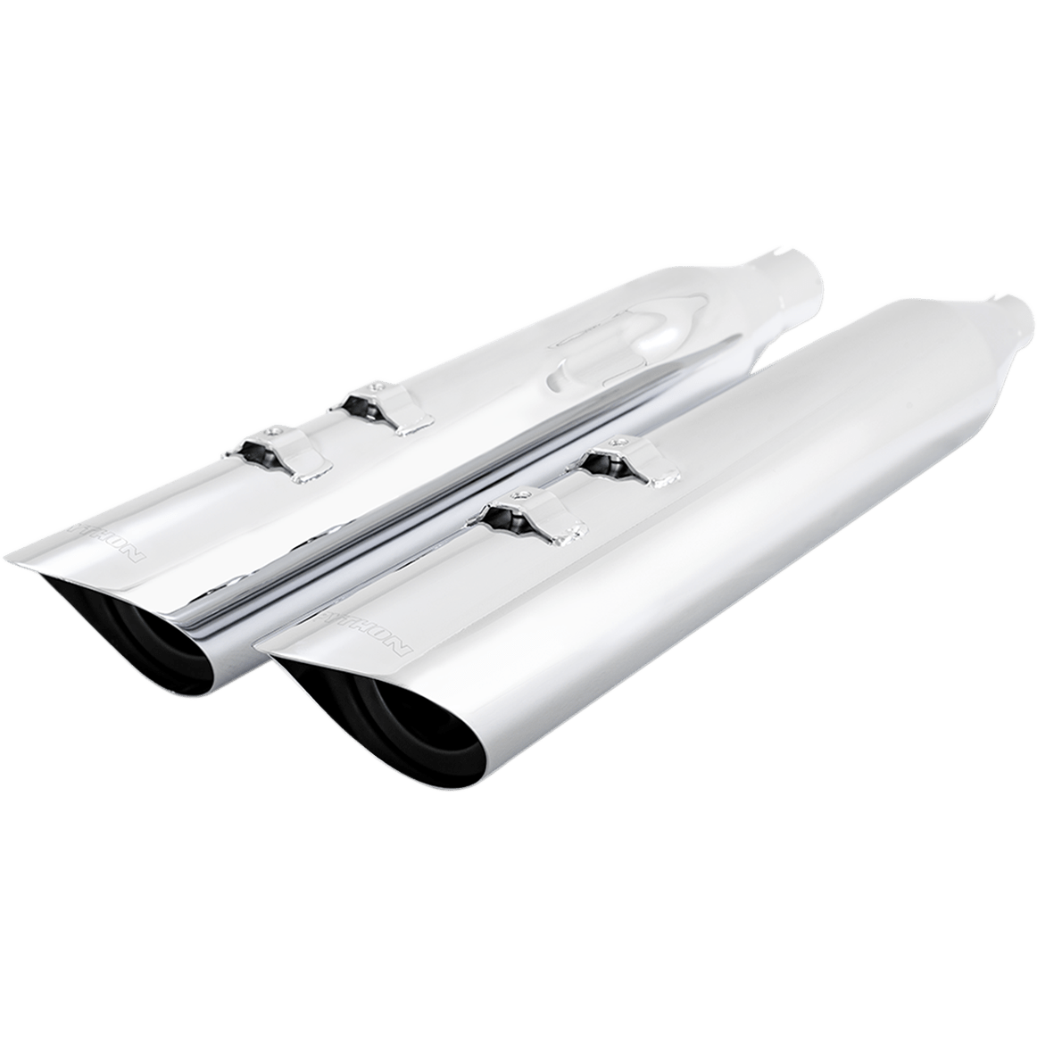 PYTHON/DRAG SPECIAL 4.5" Scalloped Mufflers Chrome M8 FL