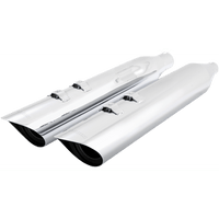 PYTHON/DRAG SPECIAL 4.5" Scalloped Mufflers Chrome M8 FL