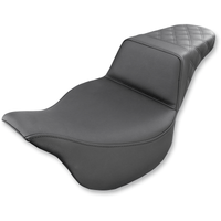 SADDLEMEN Step-Up Seat Rear Lattice Stitch Black FL '08-'23 80807B173