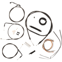 LA CHOPPERS Handlebar Cable/Brake Line Kit Complete 12" 14" Handlebars Midnight LA8110KT2B13M