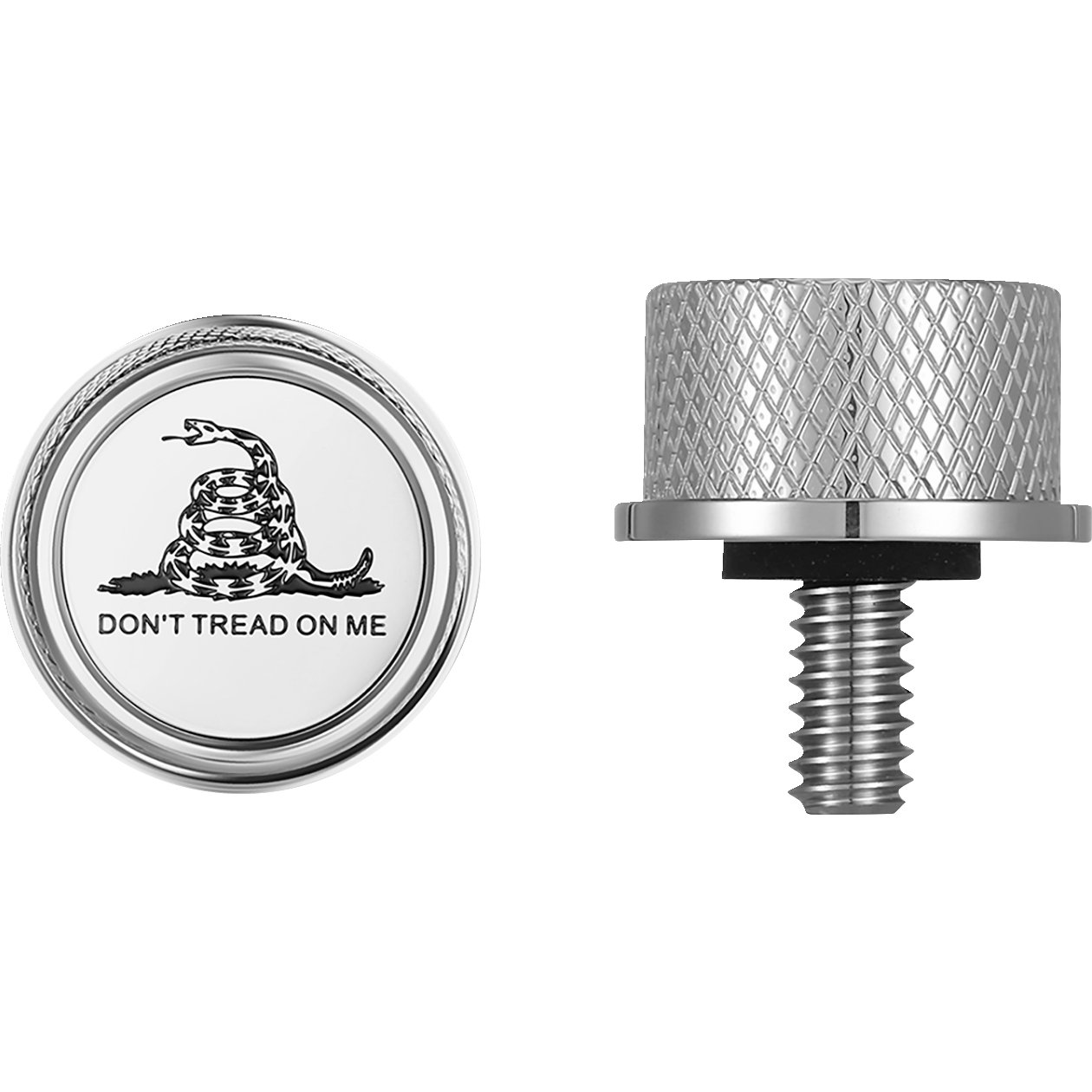 FIGURATI DESIGNS Seat Mounting Knob Stainless Steel Don't Tread On Me