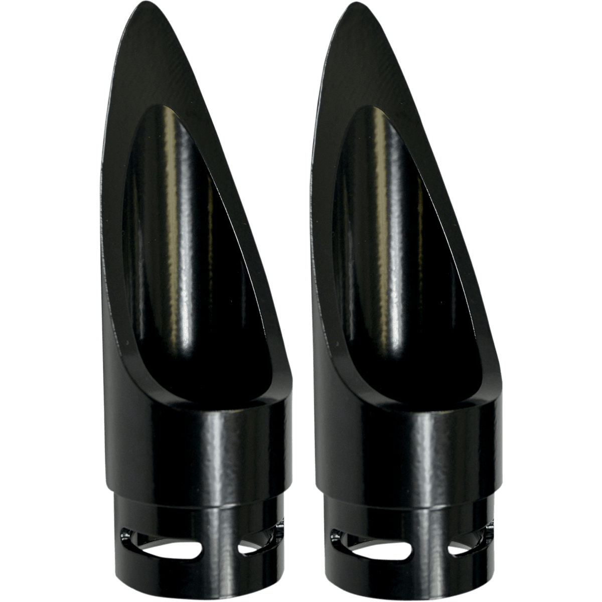 BARON Family Jewel Exhaust Tip Black Scalloped BA110001B