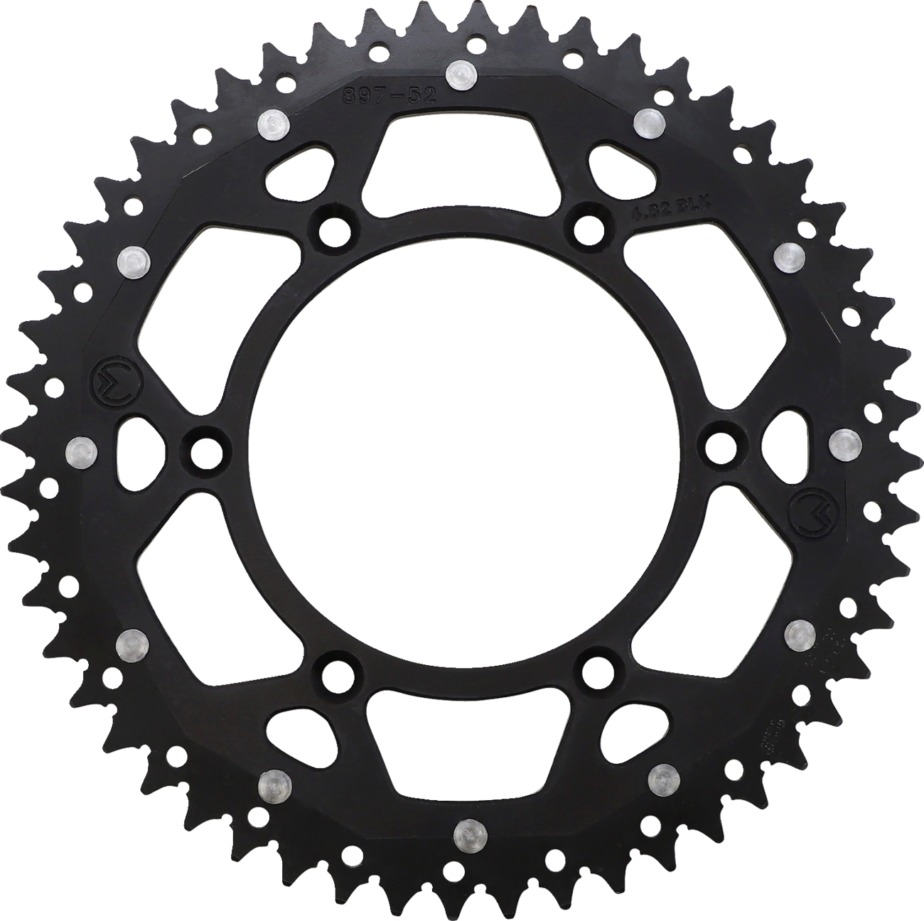 MOOSE RACING Dual Sprocket Black 52 Tooth