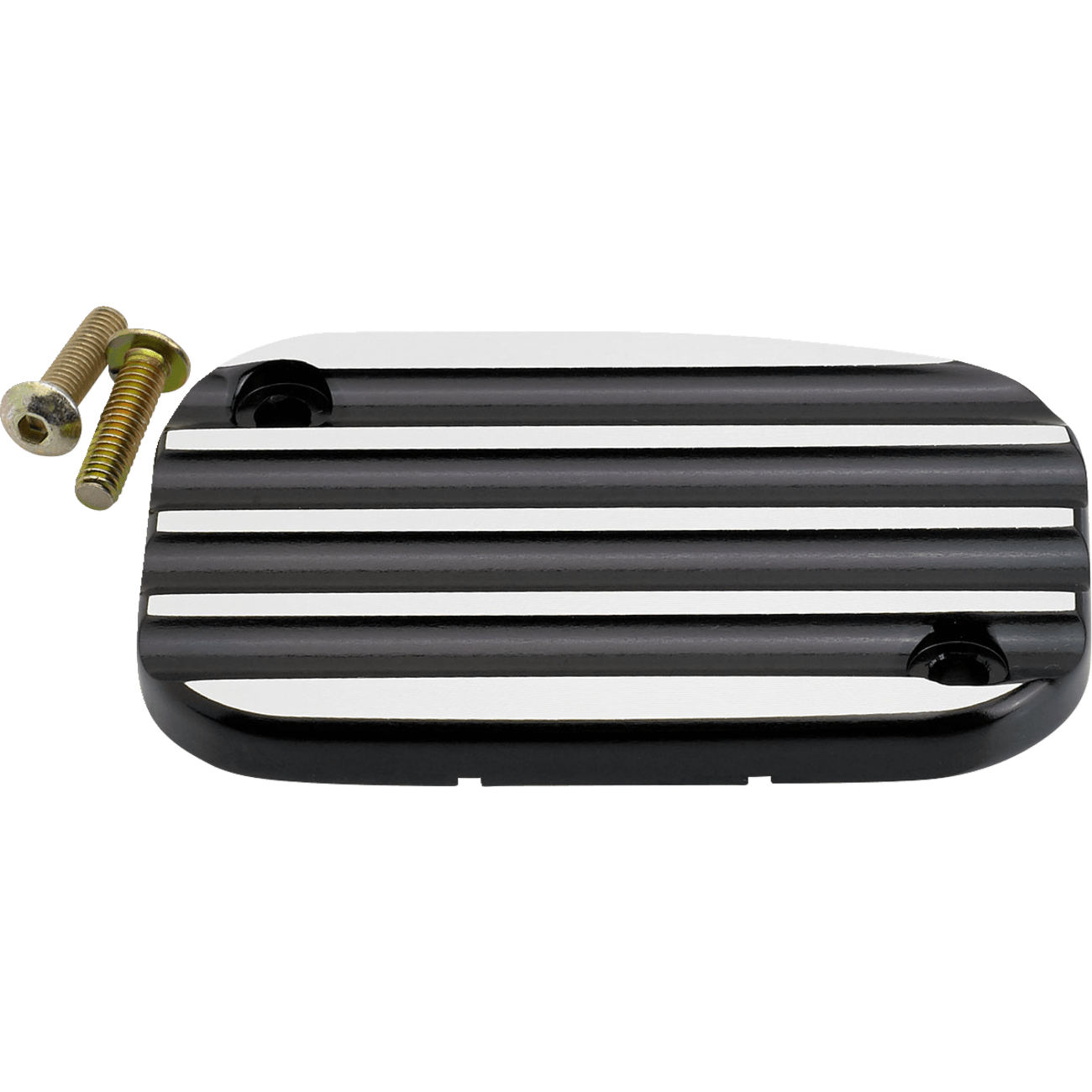 JOKER MACHINE Master Cylinder Cover Hydraulic Clutch Finned Black/Silver