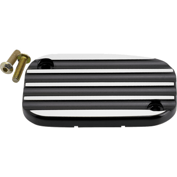 JOKER MACHINE Master Cylinder Cover Hydraulic Clutch Finned Black/Silver