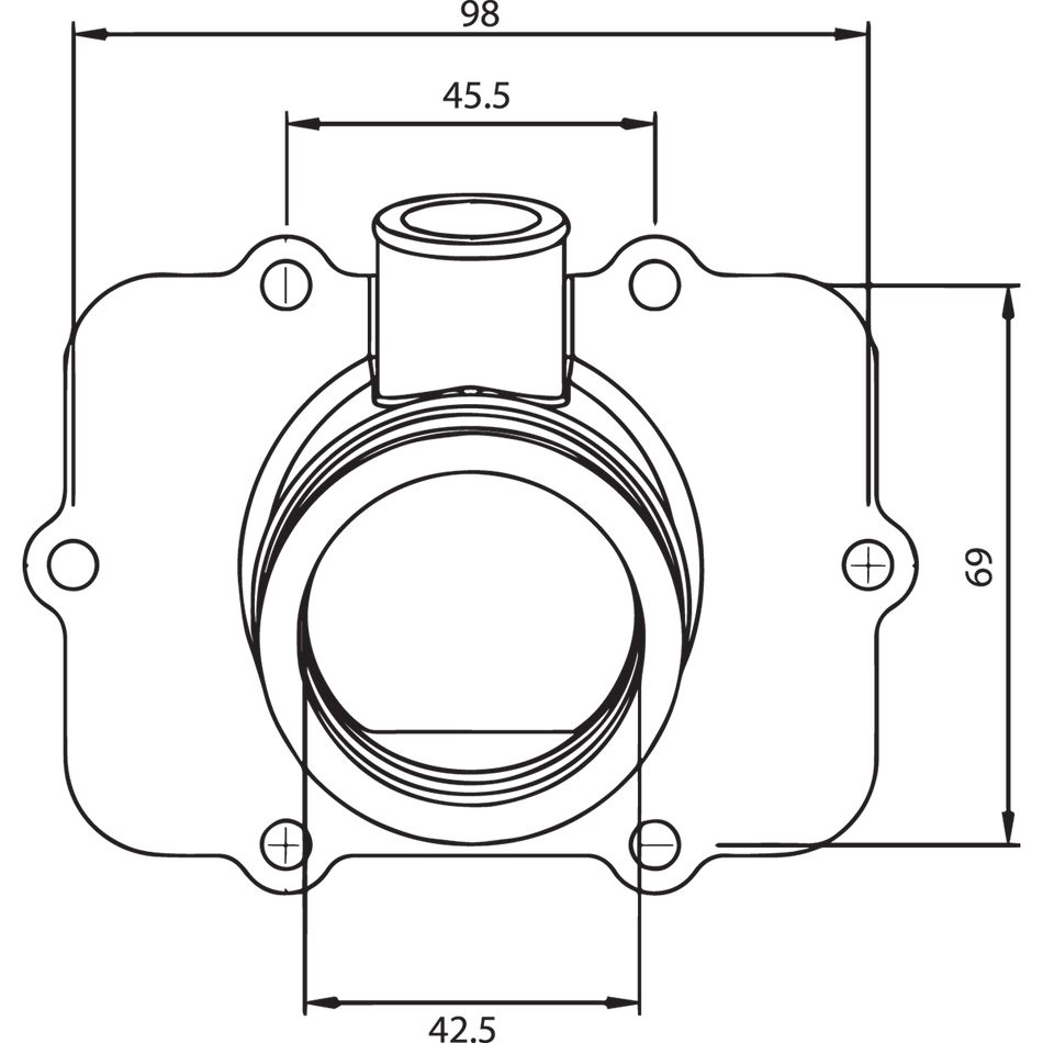 KIMPEX Carburetor Mounting Flange Ski-Doo