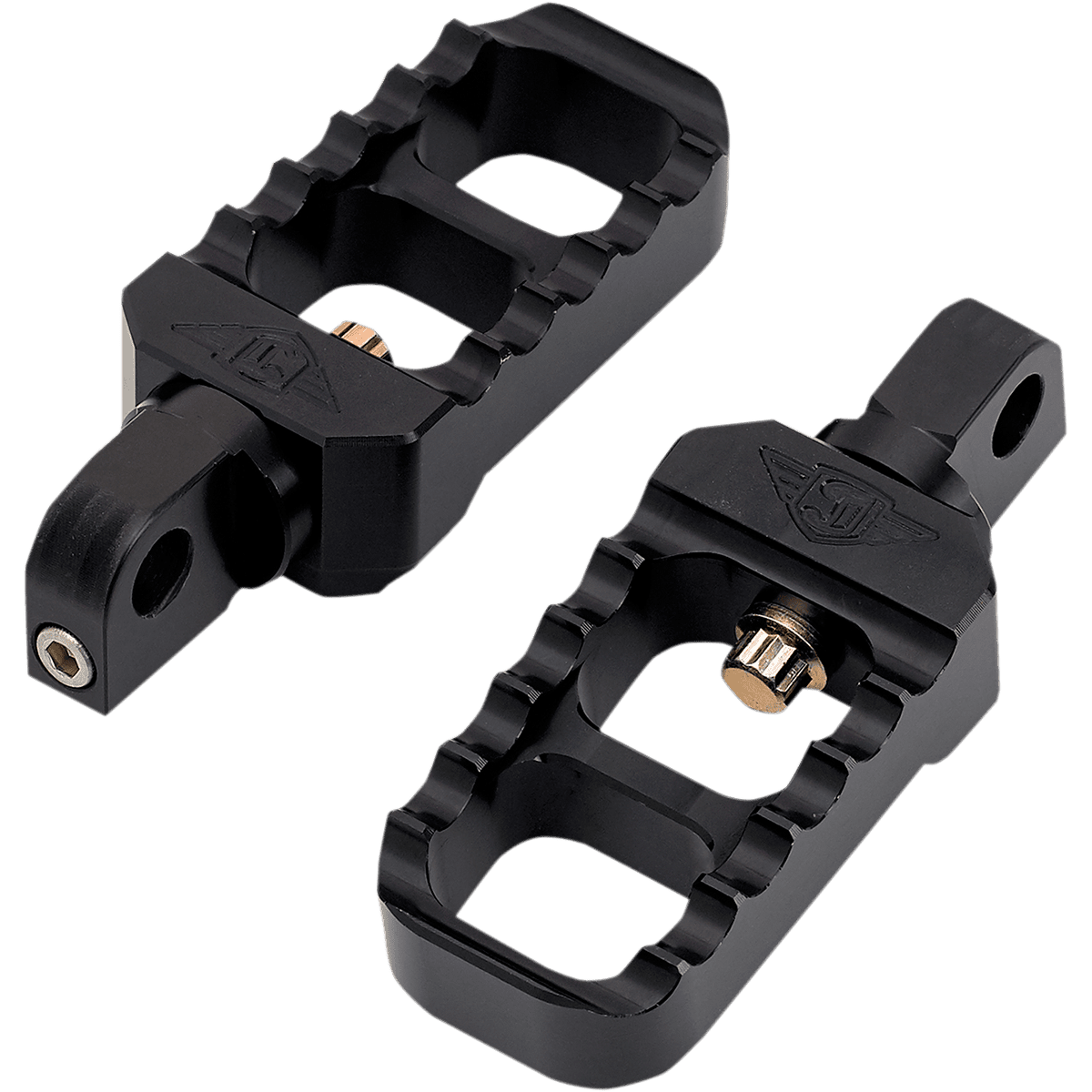 JOKER MACHINE Adjustable Stubby Footpegs Black 086421B