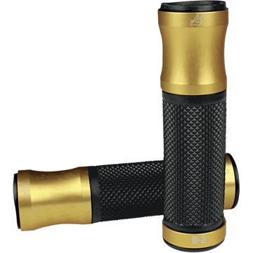 DRIVEN RACING Grips D3 1" Gold/Black