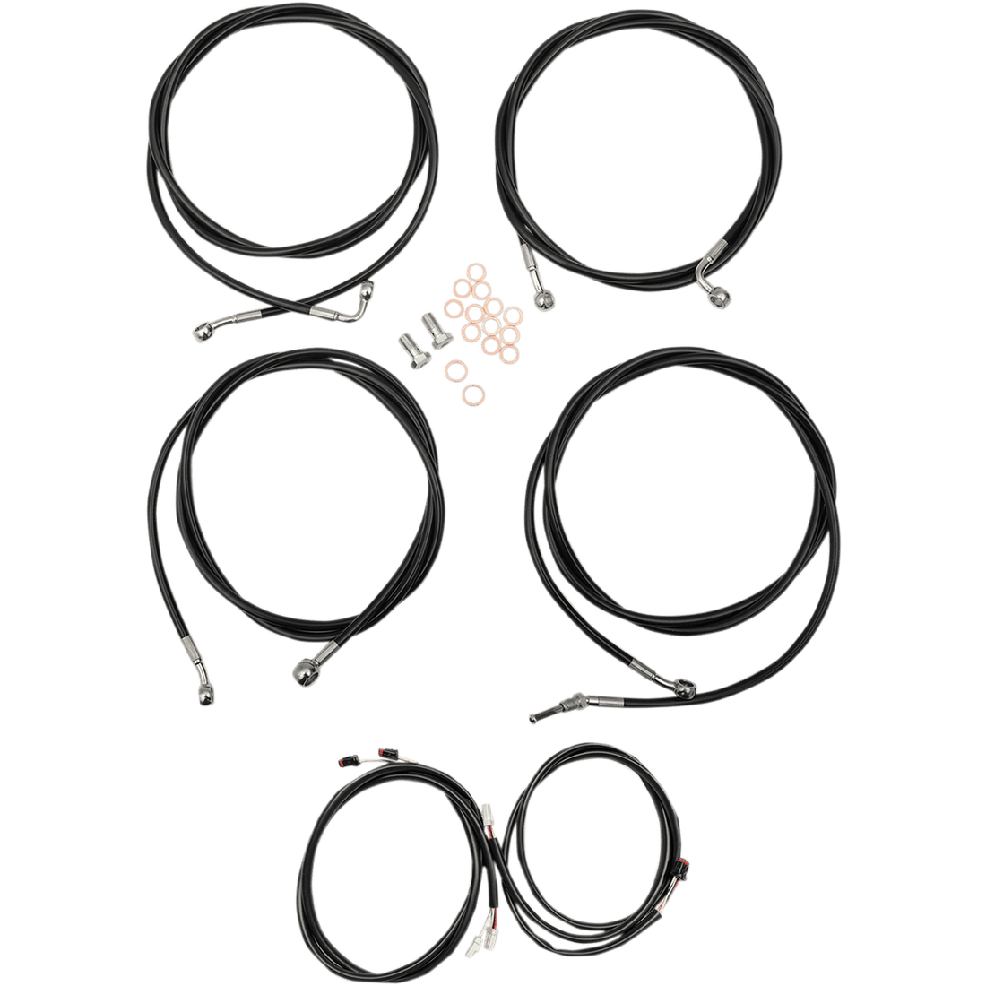 LA CHOPPERS Cable Kit 18" 20" Handlebars Black LA8054KT319B