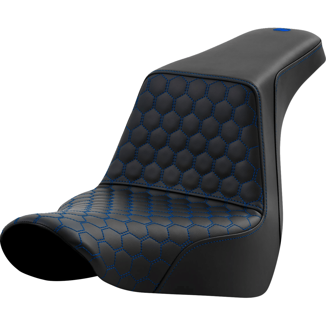 SADDLEMEN Step-Up Seat Honeycomb Blue Stitching FL/FX '18-'24 A81829177BLU