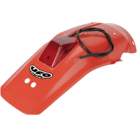 UFO Enduro Rear Fender with 21/5W Light '90 CR Orange