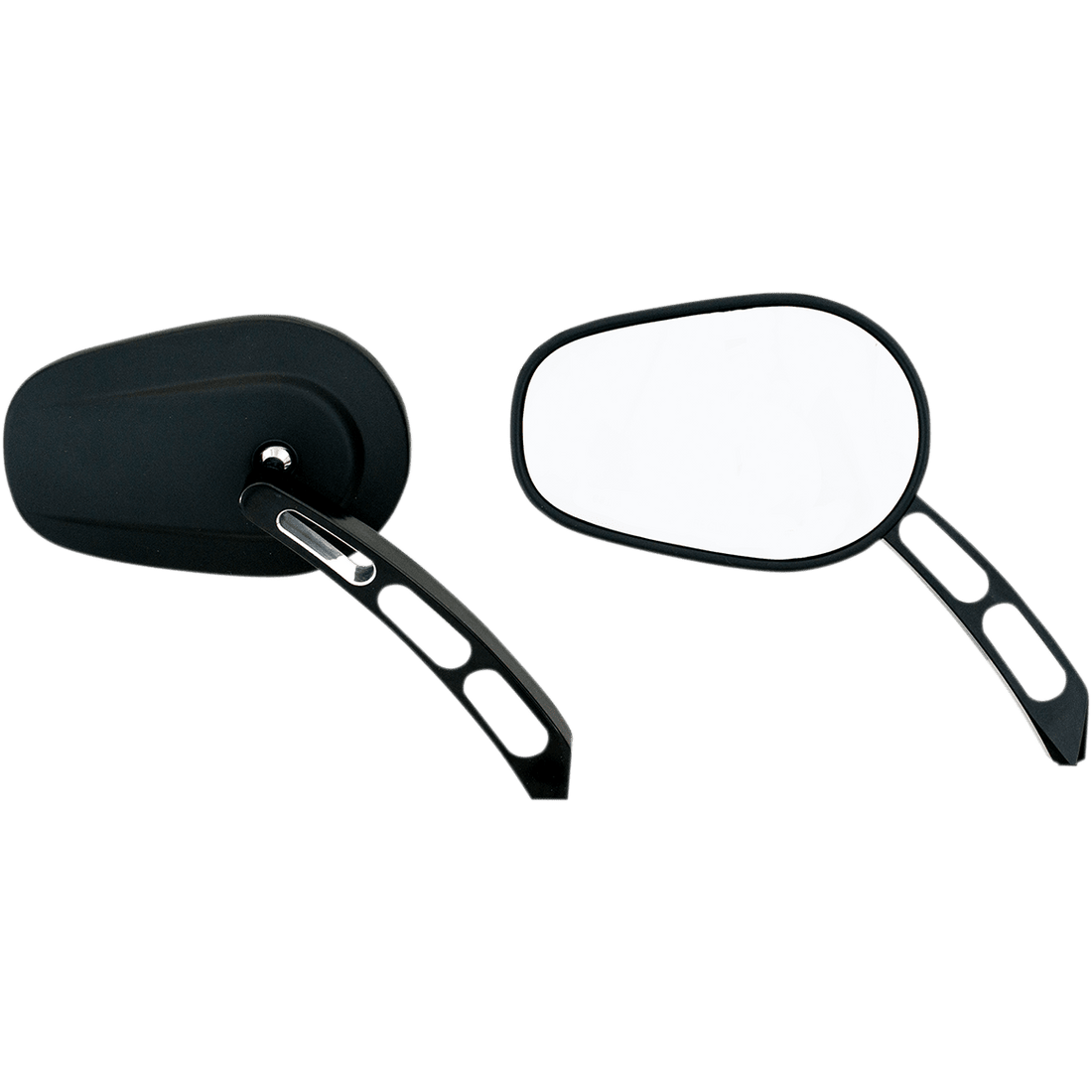 RIVCO PRODUCTS Mirror Thru-Mount Side View Oval Black MV305