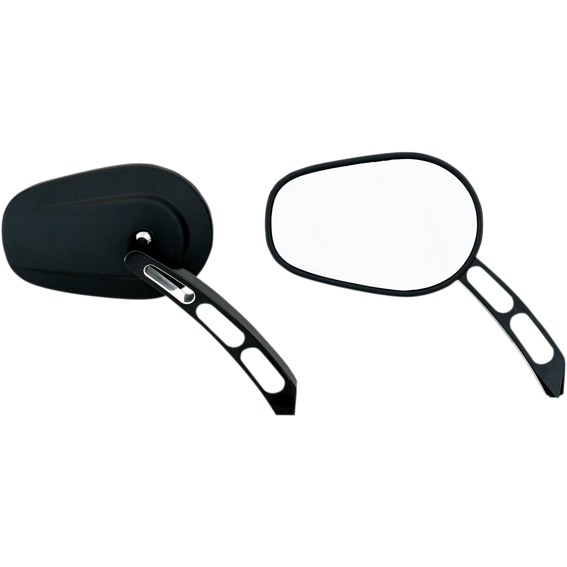 RIVCO PRODUCTS Mirror Thru-Mount Side View Oval Black MV305