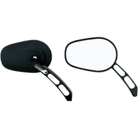 RIVCO PRODUCTS Mirror Thru-Mount Side View Oval Black MV305