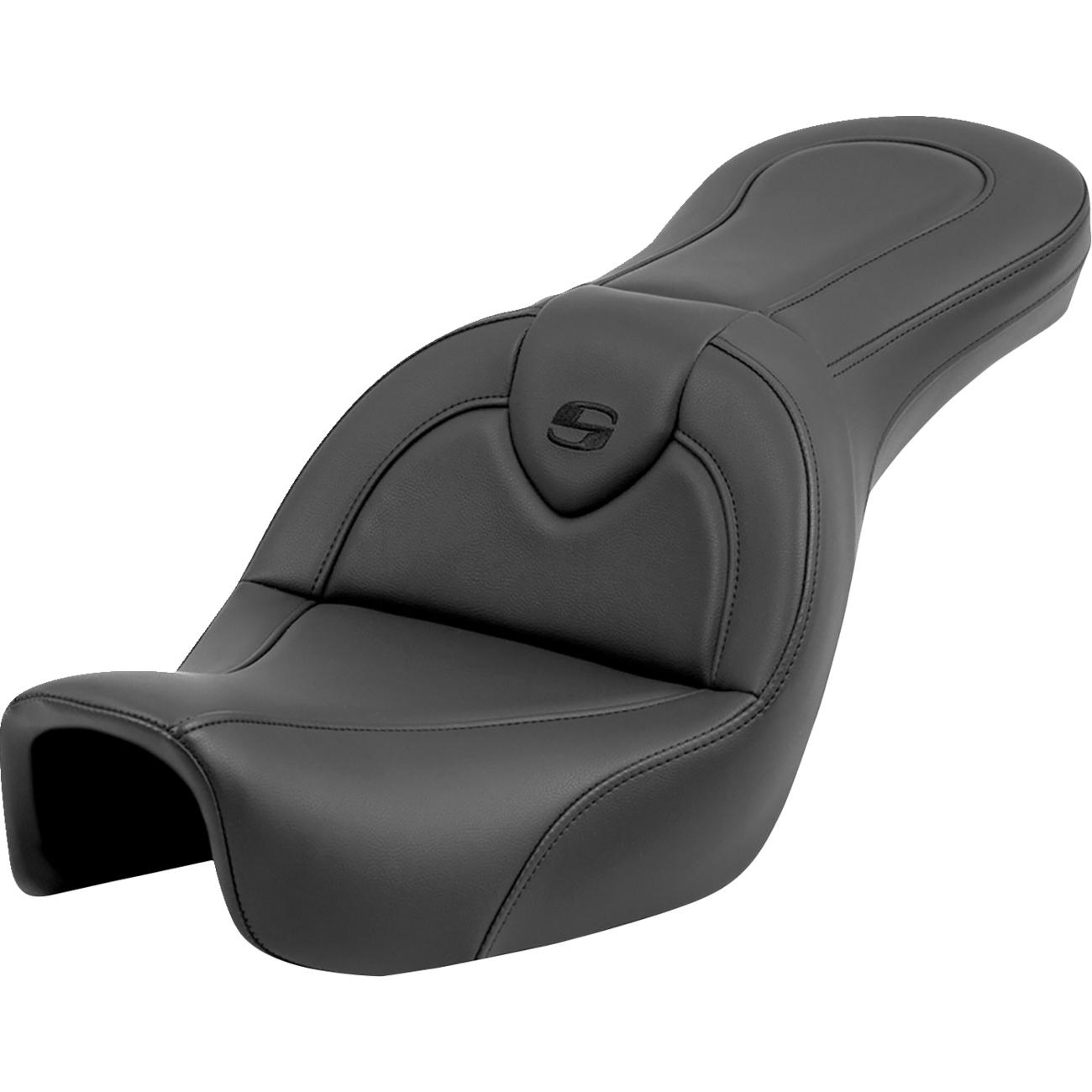 SADDLEMEN Roadsofa™ Seat without Backrest Black/Black Stitching FXD '06-'17 80604187