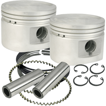 S&S CYCLE Piston Kit for 80" Stock or S&S Heads 3.5" +.010