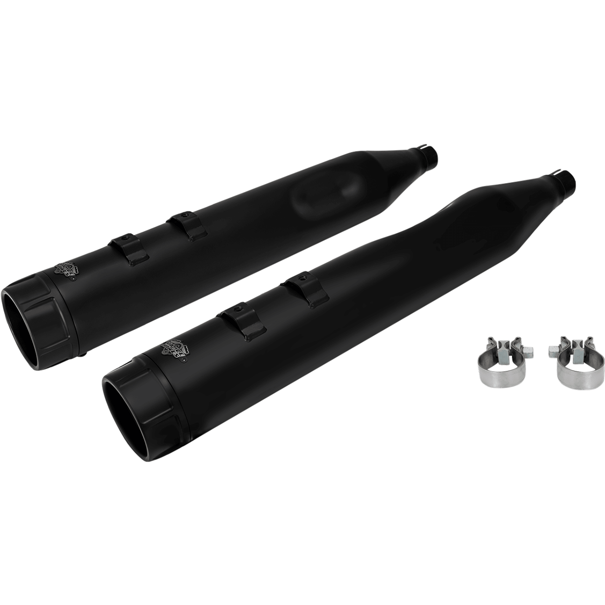 VANCE & HINES 4-1/2" Torquer Mufflers for '95-'16 FL Black 46673