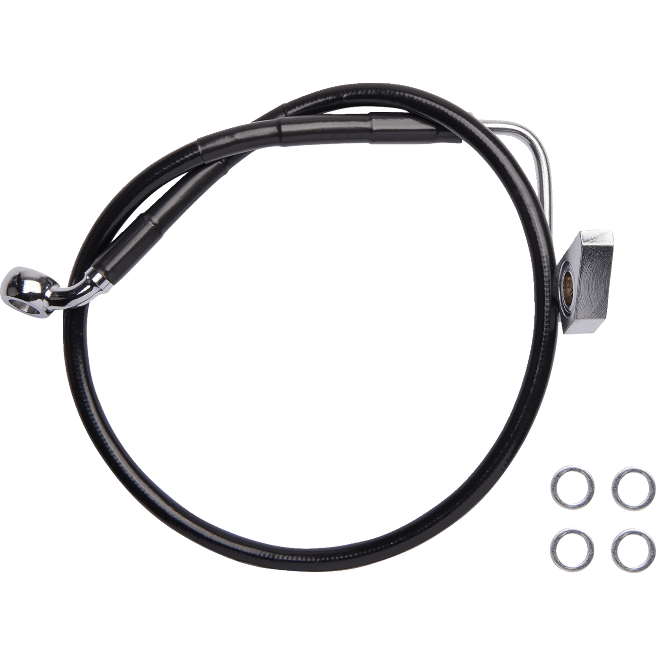 DRAG SPECIALTIES Brake Line Rear ABS Black