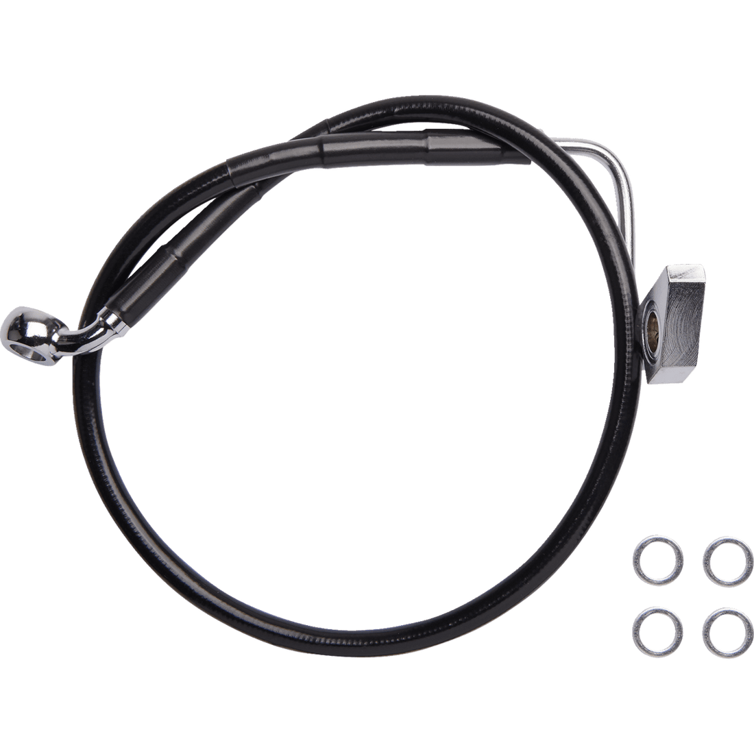 DRAG SPECIALTIES Brake Line Rear ABS Black