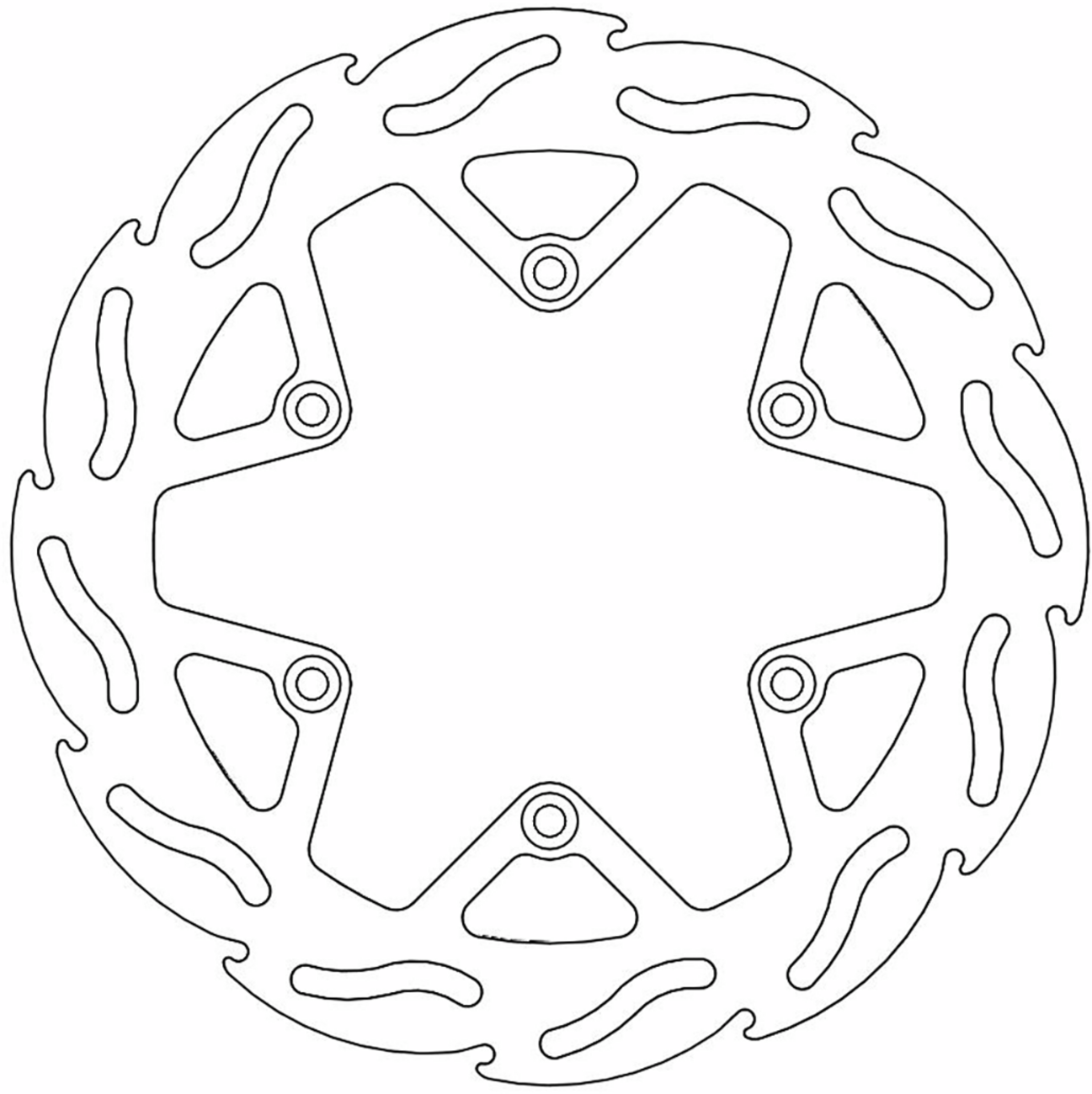 MOTO-MASTER Brake Rotor Front Flame