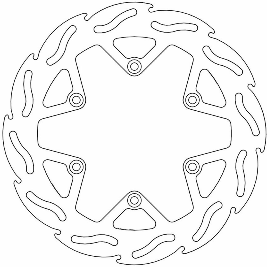 MOTO-MASTER Brake Rotor Front Flame