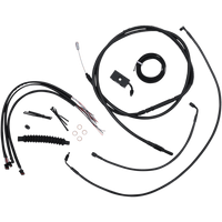 LA CHOPPERS Handlebar Cable/Brake Line Kit Complete 15" 17" Handlebars Midnight LA8152KT216M