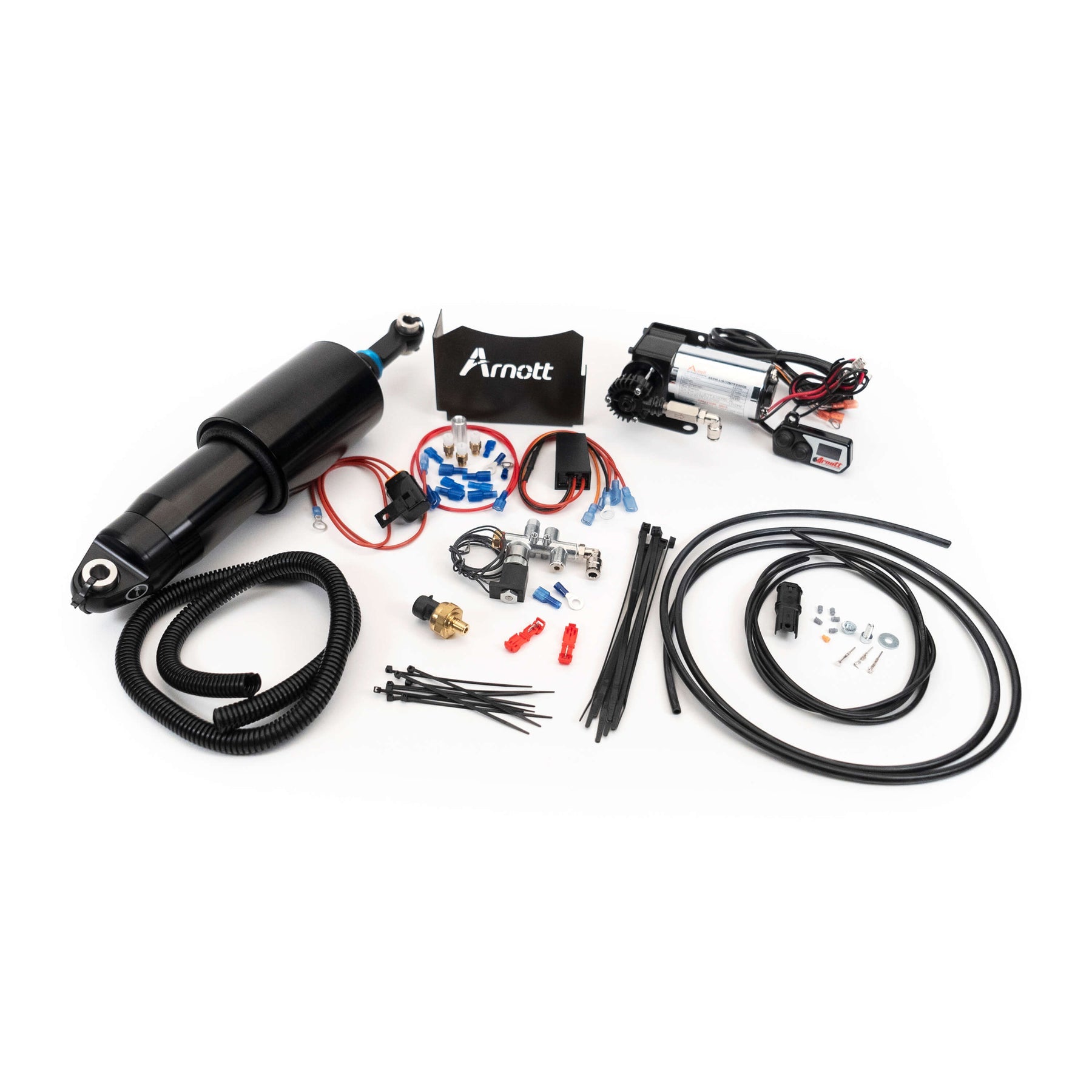 Arnott MC-3947 2020-2023 BMW R18 Series Ultimate Ride Kit Black digital pressure gauge