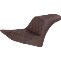 SADDLEMEN Step-Up Seat Full Lattice Stitch Brown FLS 81226175BR