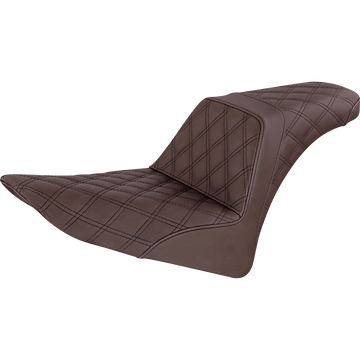 SADDLEMEN Step-Up Seat Full Lattice Stitch Brown FLS 81226175BR