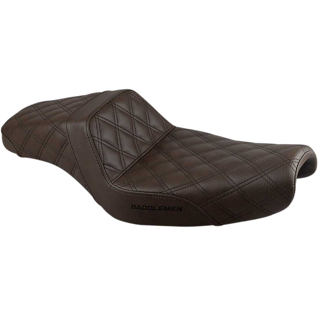 SADDLEMEN Step-Up Seat Full Lattice Stitch Brown XL 80711175BR